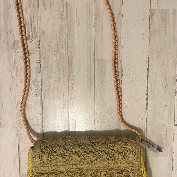 JCREW Colorblocked Raffia Crossbody Bag BRAND NEW - Picture 2 of 7